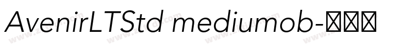 AvenirLTStd mediumob字体转换